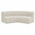 Sofá esquinero de tela poliéster Beige 300 cm