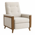 Sillón reclinable de poliéster y madera de nogal, 75cm x 85cm x 100cm