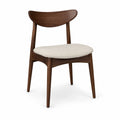 Silla de Madera y Tela Beige 80cm