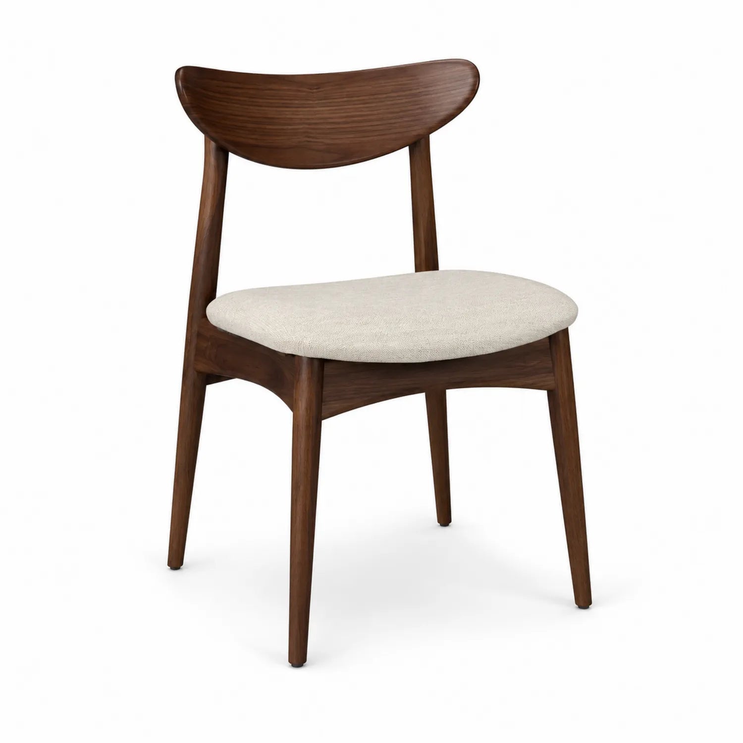 Silla de Madera y Tela Beige 80cm