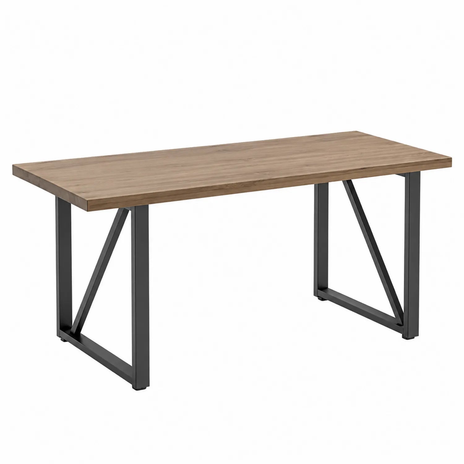 Escritorio rectangular de madera MDF con estructura de acero