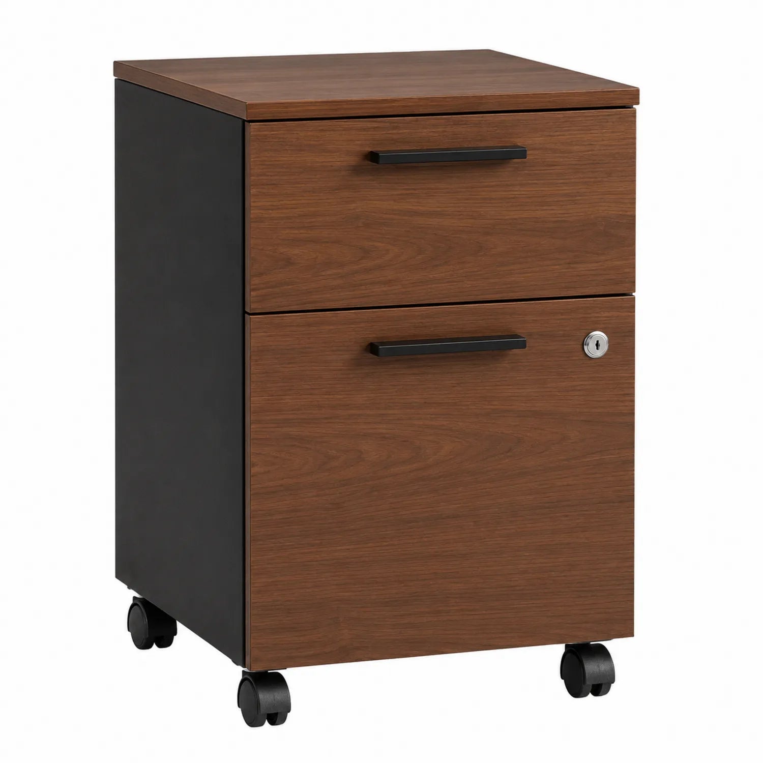 Archivador de MDF con Ruedas y 2 Cajones Marrón 40x50x60 cm