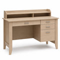 Escritorio de Madera con Estantes y Cajones 120x60x75 cm Roble Beige