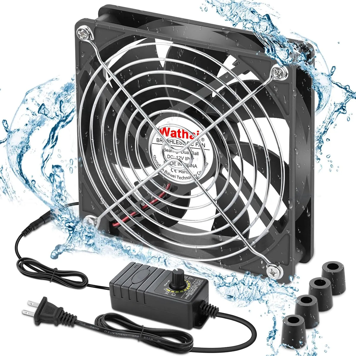 Ventilator, IP67, 120mm, 12V, 120v, 240v, Terrarium, 25mm, 110v, 220v, Grow Tent, IP67