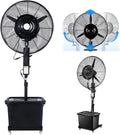 Ventilator met 3-12°C, 10 uur, waterreservoir, oscillatiefunctie en zwart