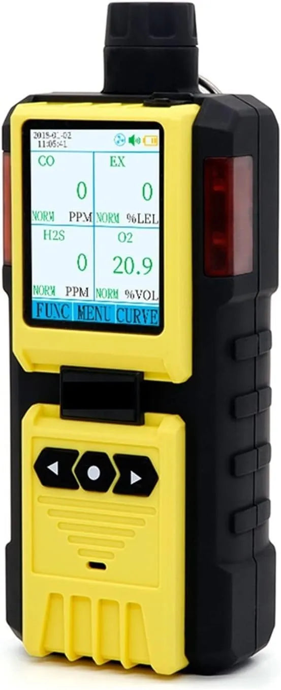 Luchtkwaliteitsmeter, O2, thuis en camper, Gasdetector Multifunctionele Draagbare EX H2S CO O2