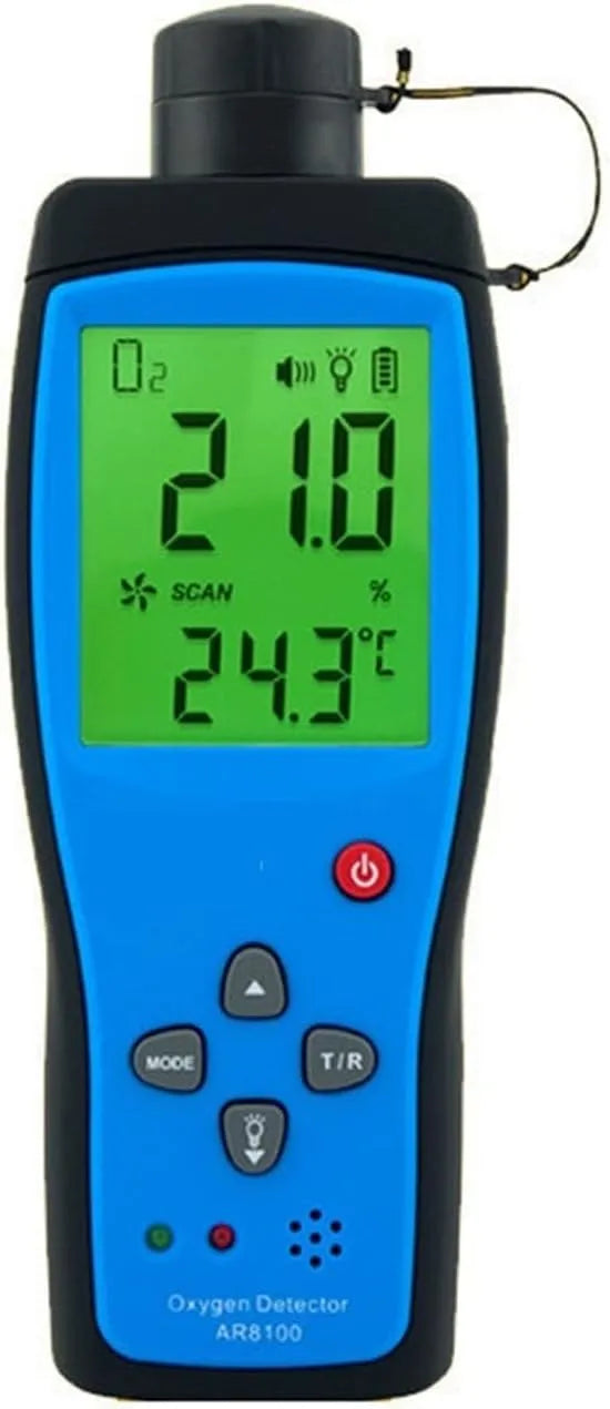 Luchtkwaliteitsmeter, O2, AR8100, Batterij, Analyzer O2 Concentratie Meten Tester Bereik 0~30%