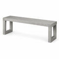Banco de hormigón gris para exteriores 160x40x45 cm