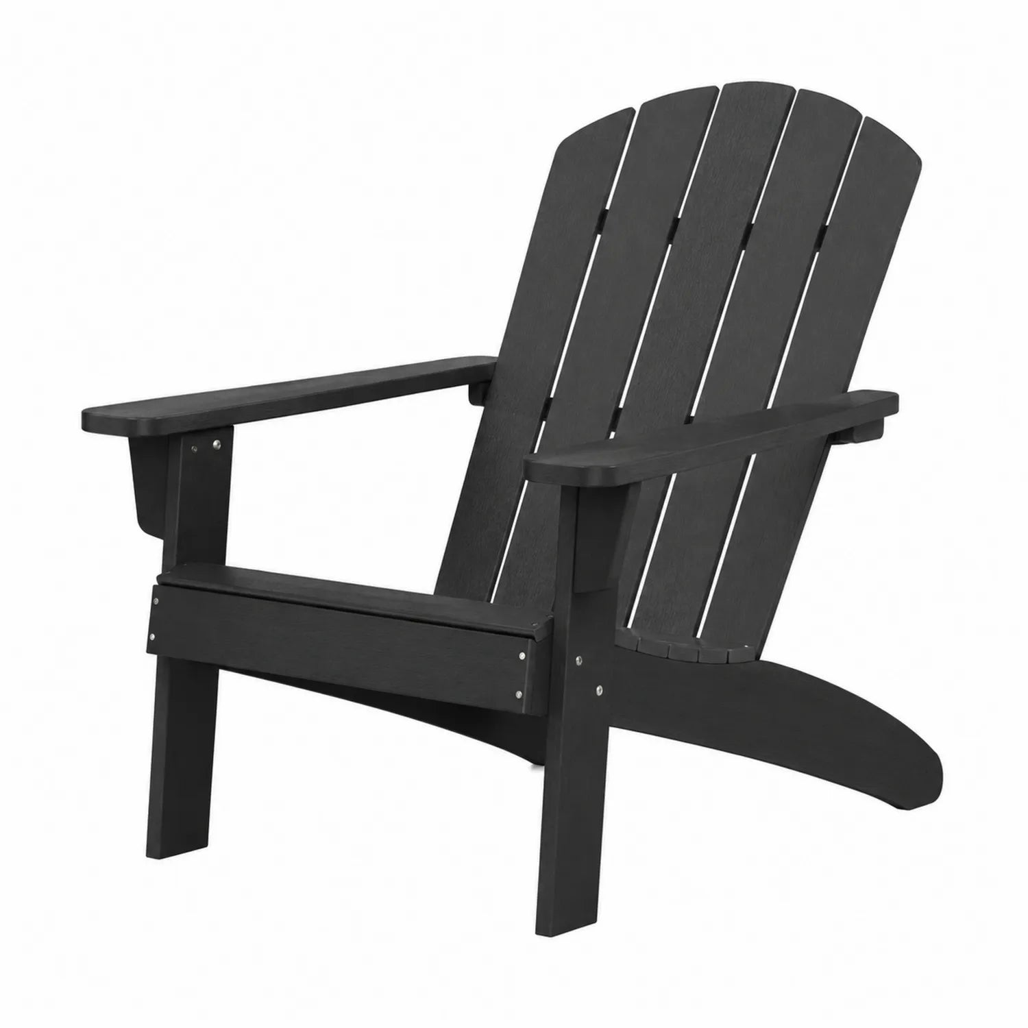 Silla Adirondack de Madera Negra para Exterior 90x80x75 cm
