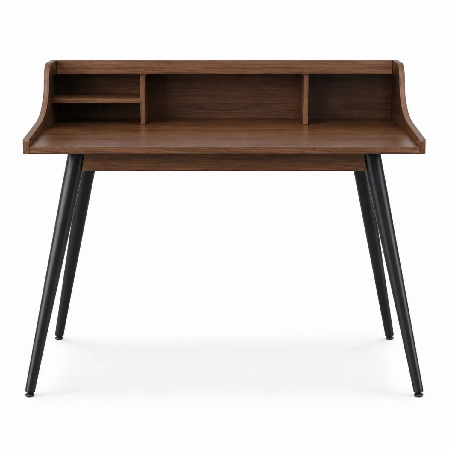 Escritorio de madera y metal con estantes 120x60x90 cm