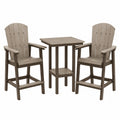 Conjunto de mesa y sillas de madera reciclada en Marrón