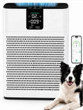 Luchtreiniger met 22 dB, app-bediening, HEPA-filter, geluidsarme werking en wit
