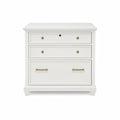 Archivador de madera con 3 cajones Blanco