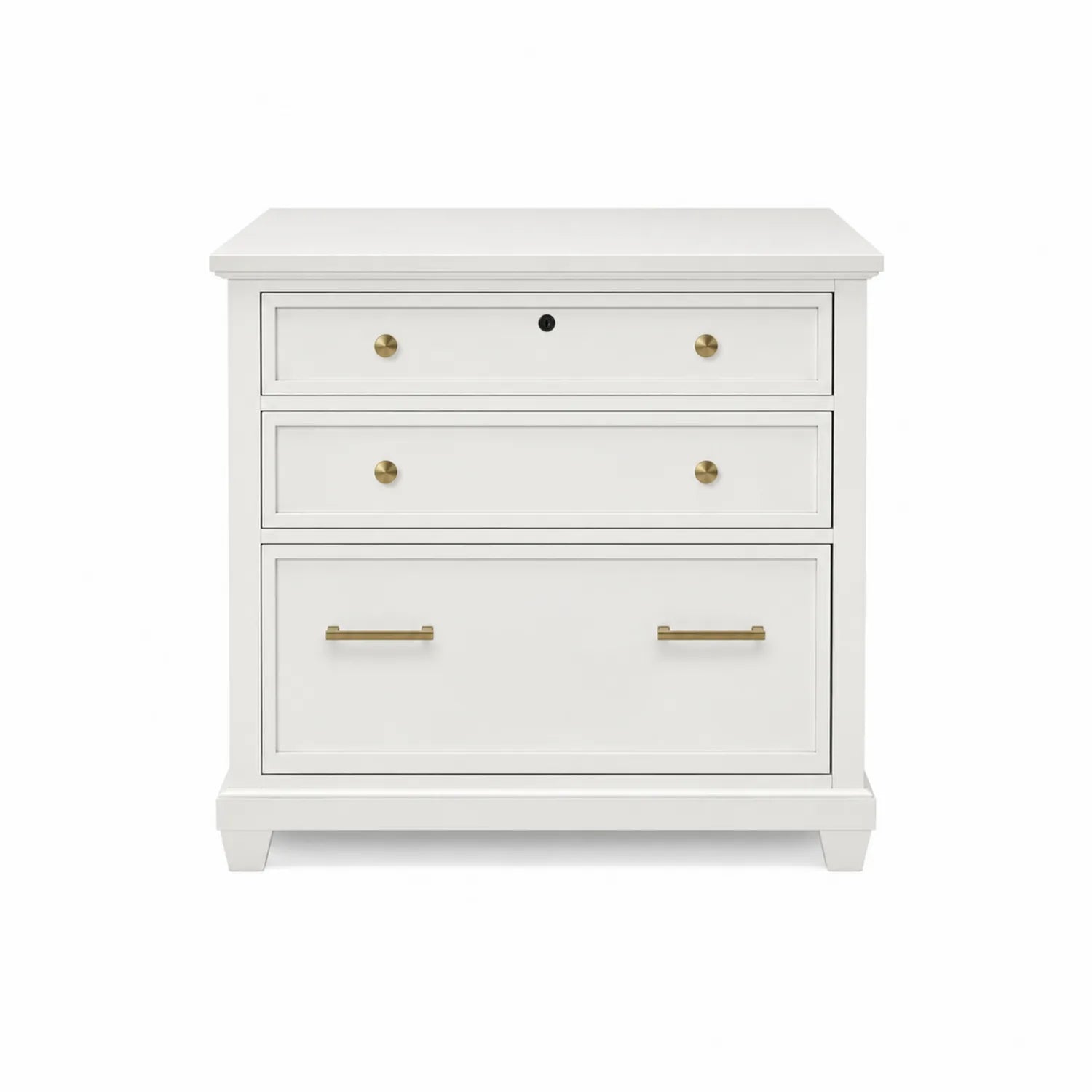 Archivador de madera con 3 cajones Blanco