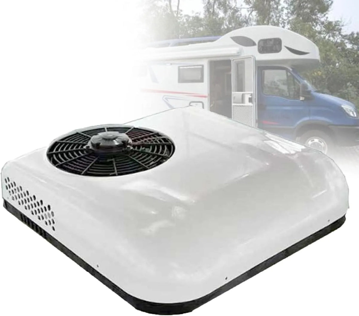Mobiele airconditioner, wit-12V, Bestelwagenairco, Camper-/Camperairco, Vrachtcabine-Airco, Dakairco Voor Campers, Elektrische Airco
