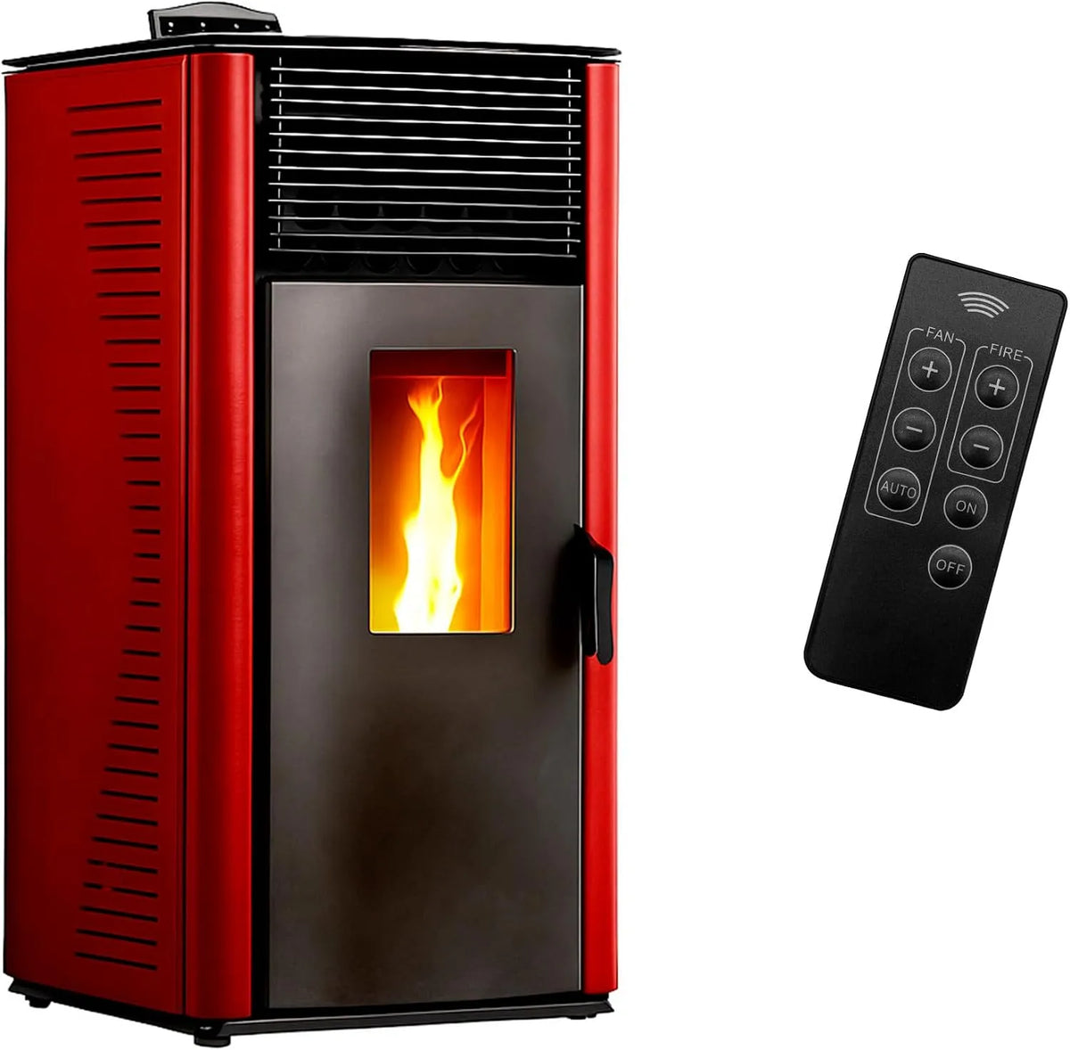 Kachel, 15 kW, bordeauxrood Sannover