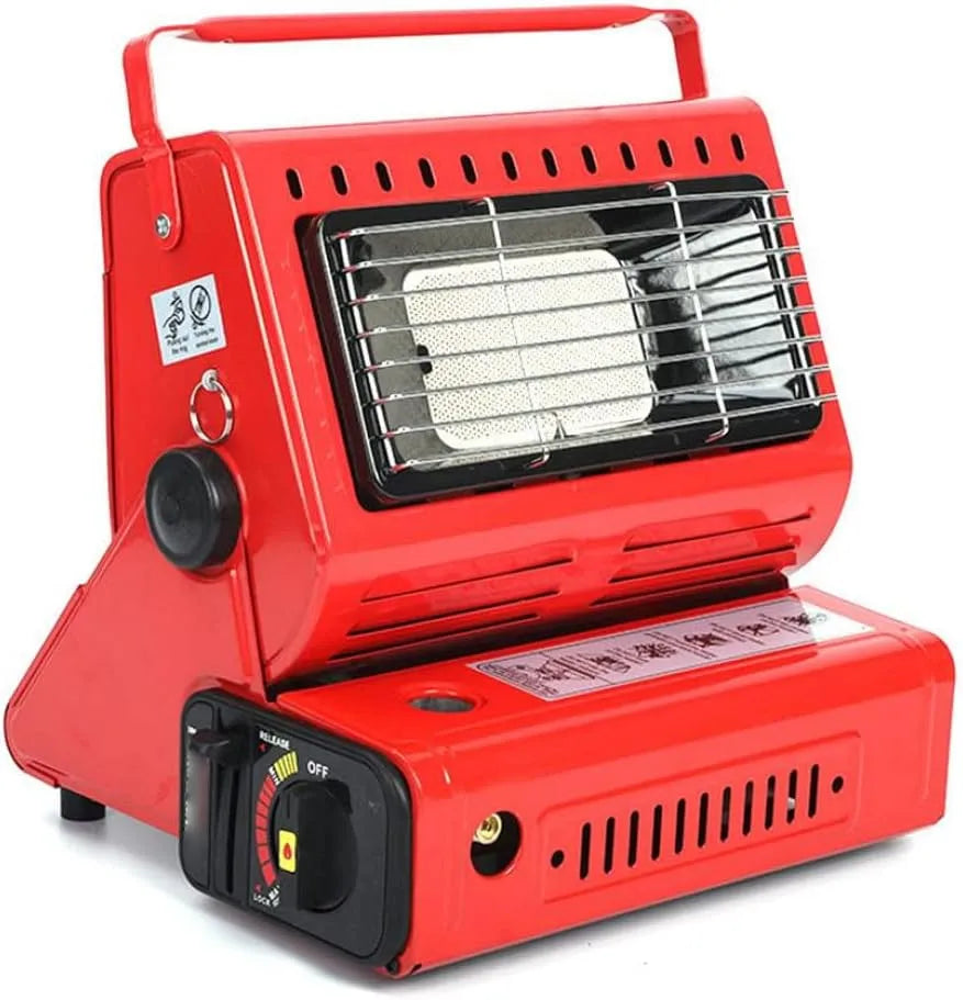 Gaskachel, Compacte gasverwarmer draagbare buitenverwarming, camping hicking patio binnen rood, compacte gaskachel