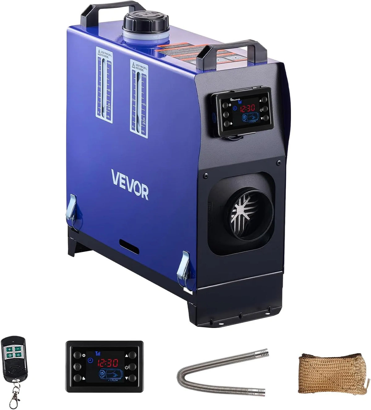 Snelle verwarming, 8 kW, alles-in-één, met afstandsbediening en LCD-scherm, voor busjes, aanhangers, 5 l, draagbaar, snelle verwarming en laag