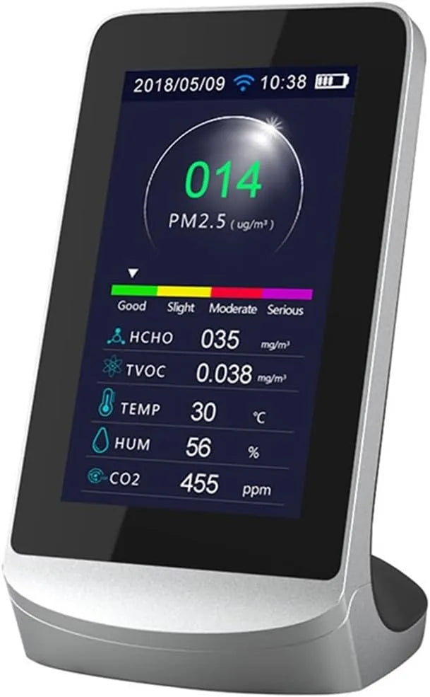 Ventilator, Pm2.5 1.0 10 Gas Analyzer Monitor, Formaldehyde Tvoc Hcho Pm 2.5 Co2, Sensor Meter Analyzer tester voor thuis